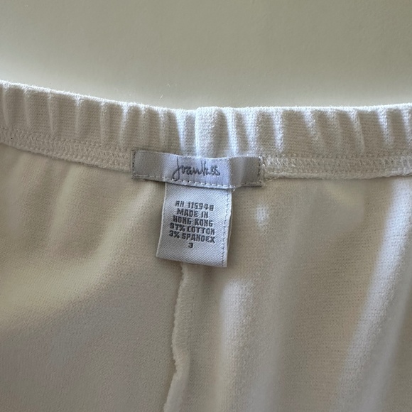 Joan Vass White Cotton/Spandex Pants Size 3-New Condition - Picture 3 of 8